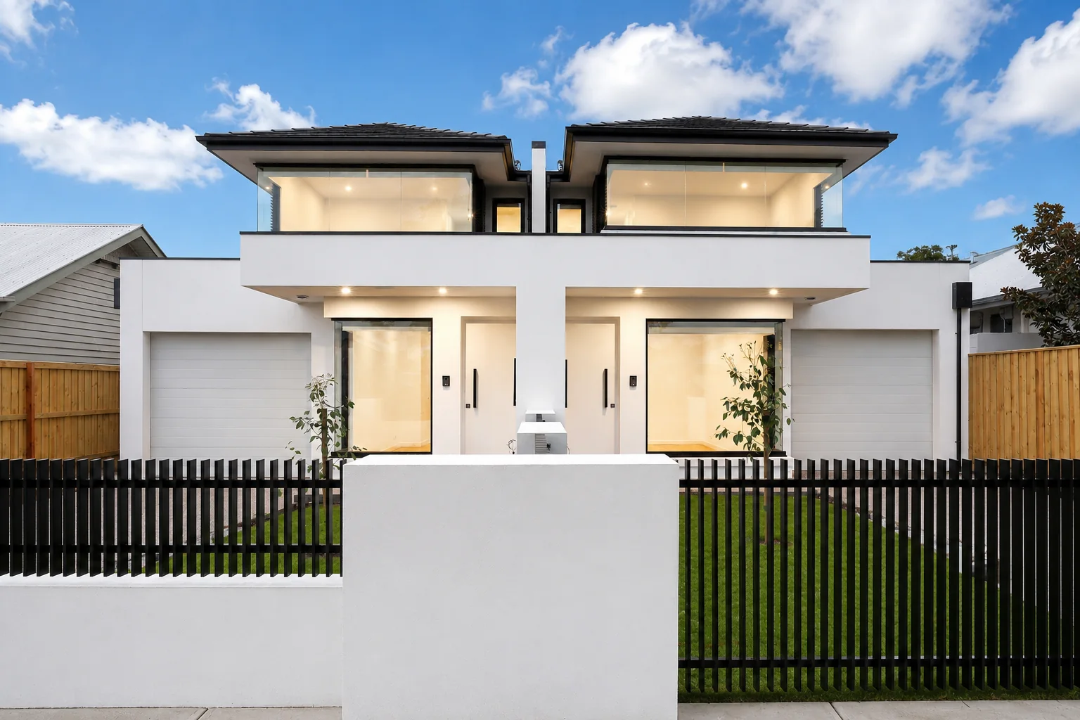 Modern White Duplex